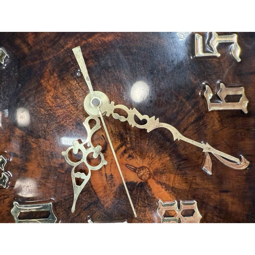 Glossy Wooden Wall Clock for Home, Office, Decor, Antique